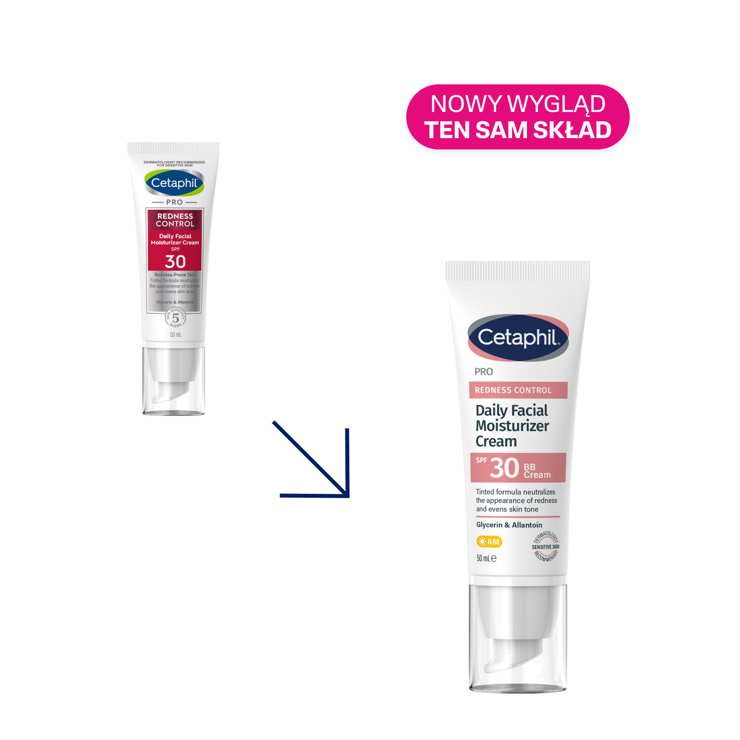 Cetaphil PRO Redness Control Day Cream - PRO Redness Control Krem Nawilżający Na Dzień SPF 30