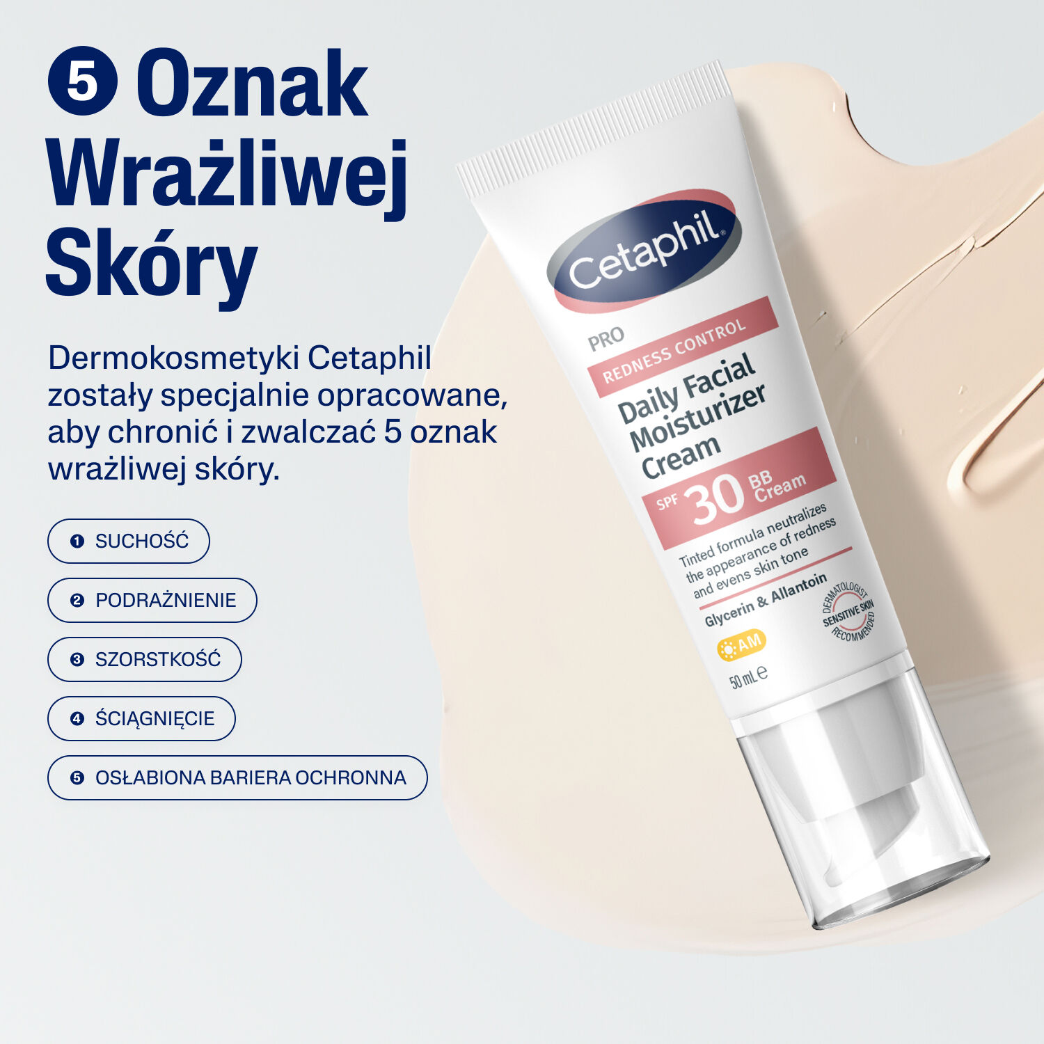 Cetaphil PRO Redness Control Day Cream - PRO Redness Control Krem Nawilżający Na Dzień SPF 30