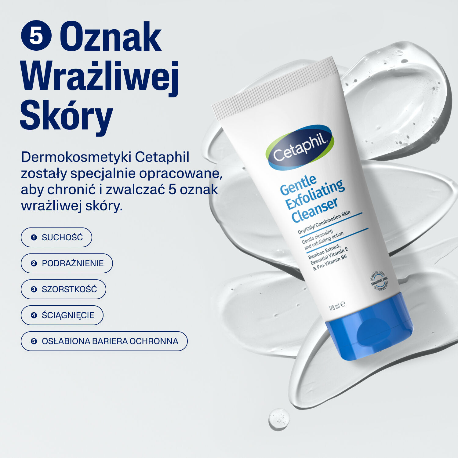 Cetaphil Delikatny żel oczyszczający do twarzy z peelingiem