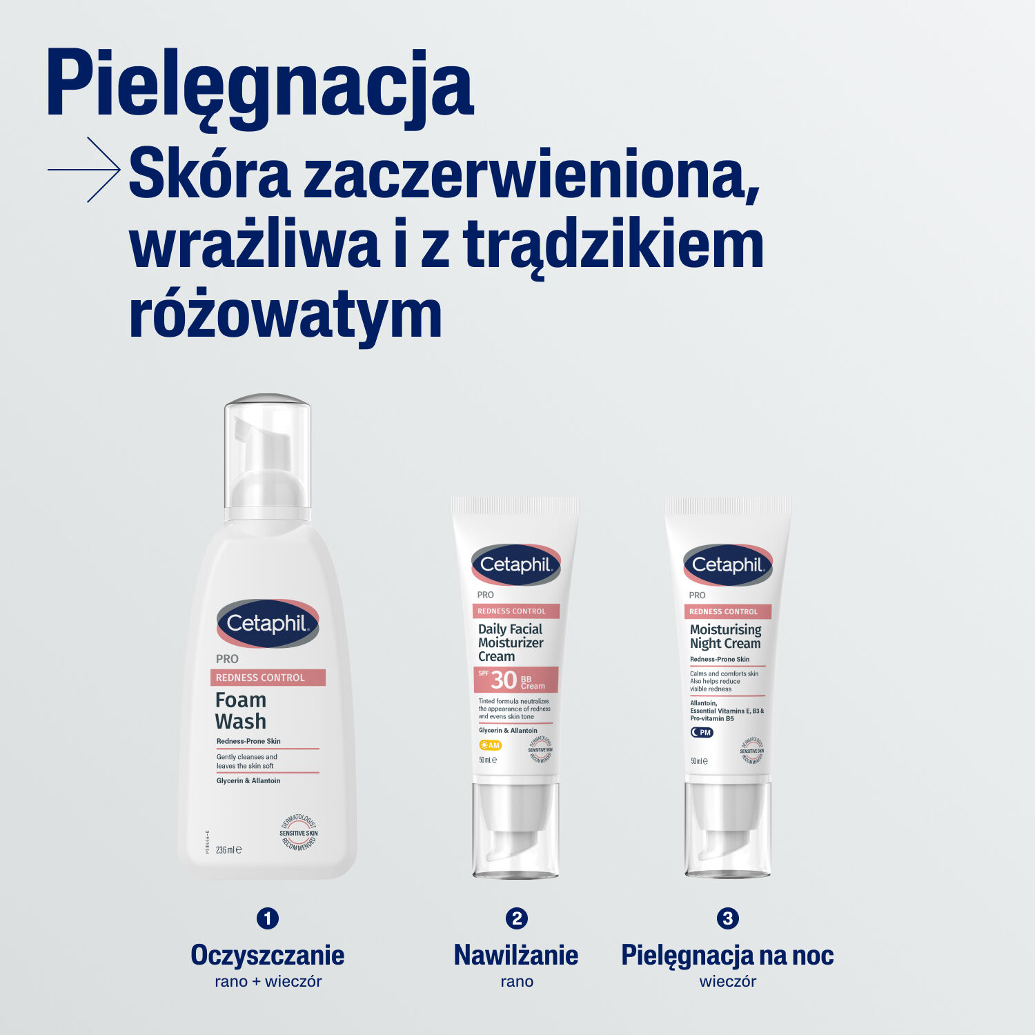 Cetaphil PRO Redness Control Night Cream - PRO Redness Control Krem Nawilżający Na Noc