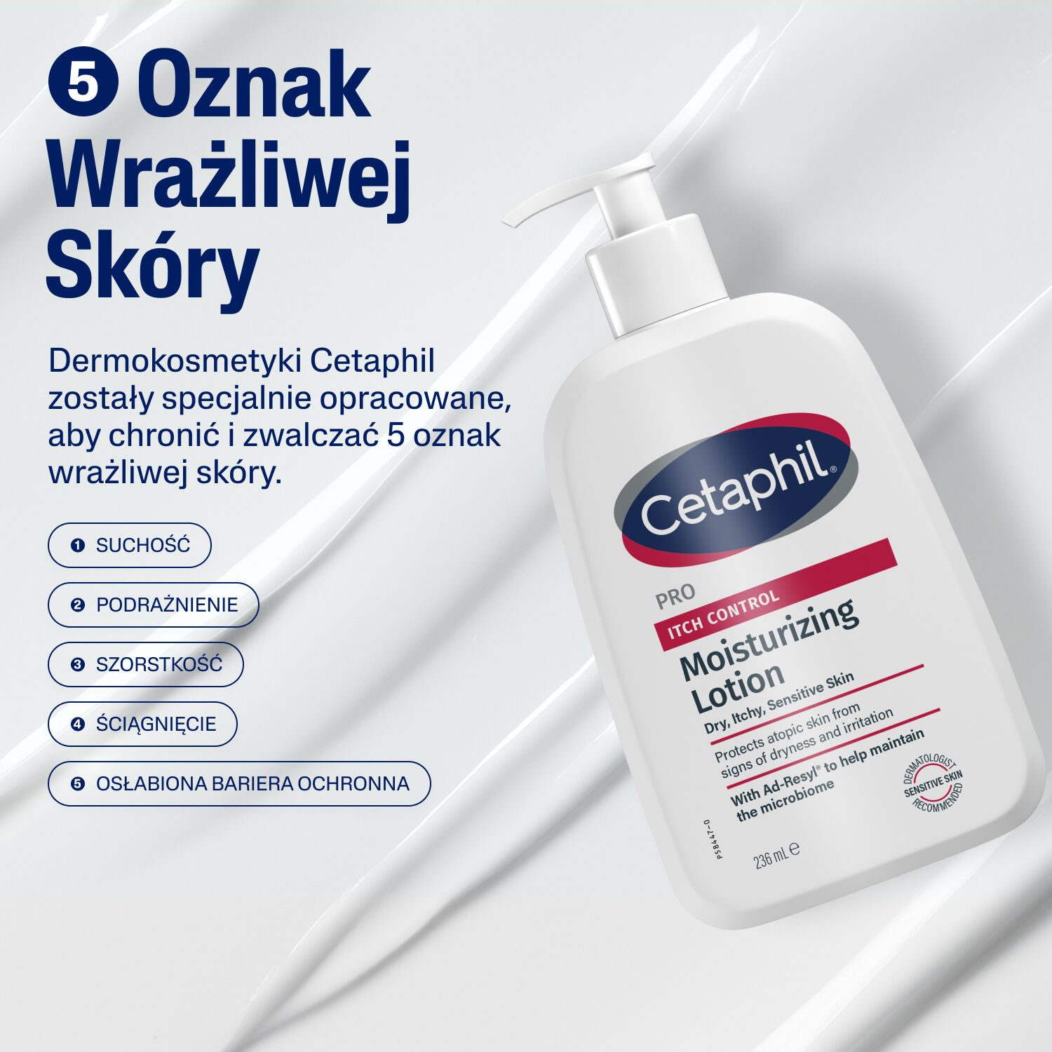 Cetaphil PRO Itch Control Moisturizing Lotion - PRO Itch Control Balsam Do Nawilżania Twarzy i Ciała