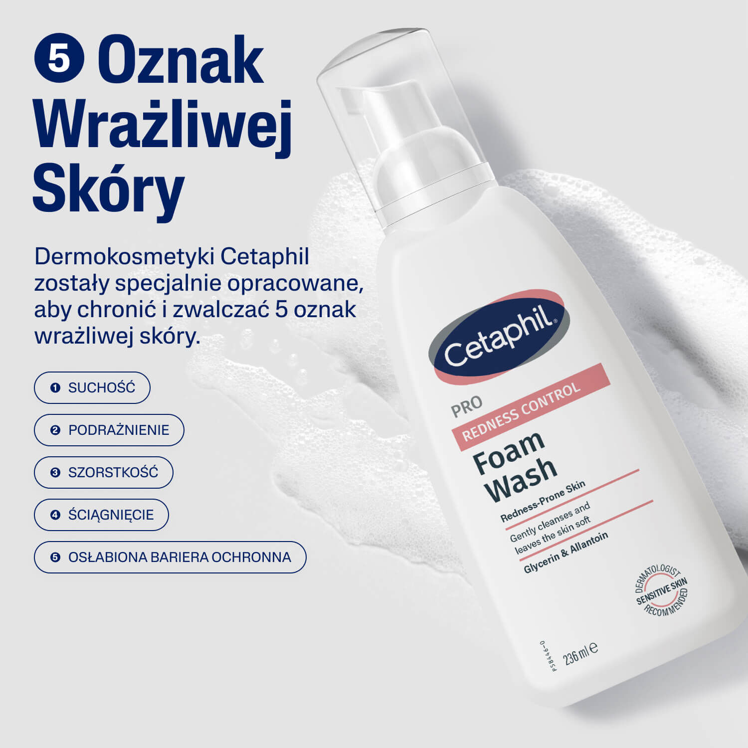 Cetaphil PRO Redness Control Foam - PRO Redness Control Pianka Do Mycia 236 ml