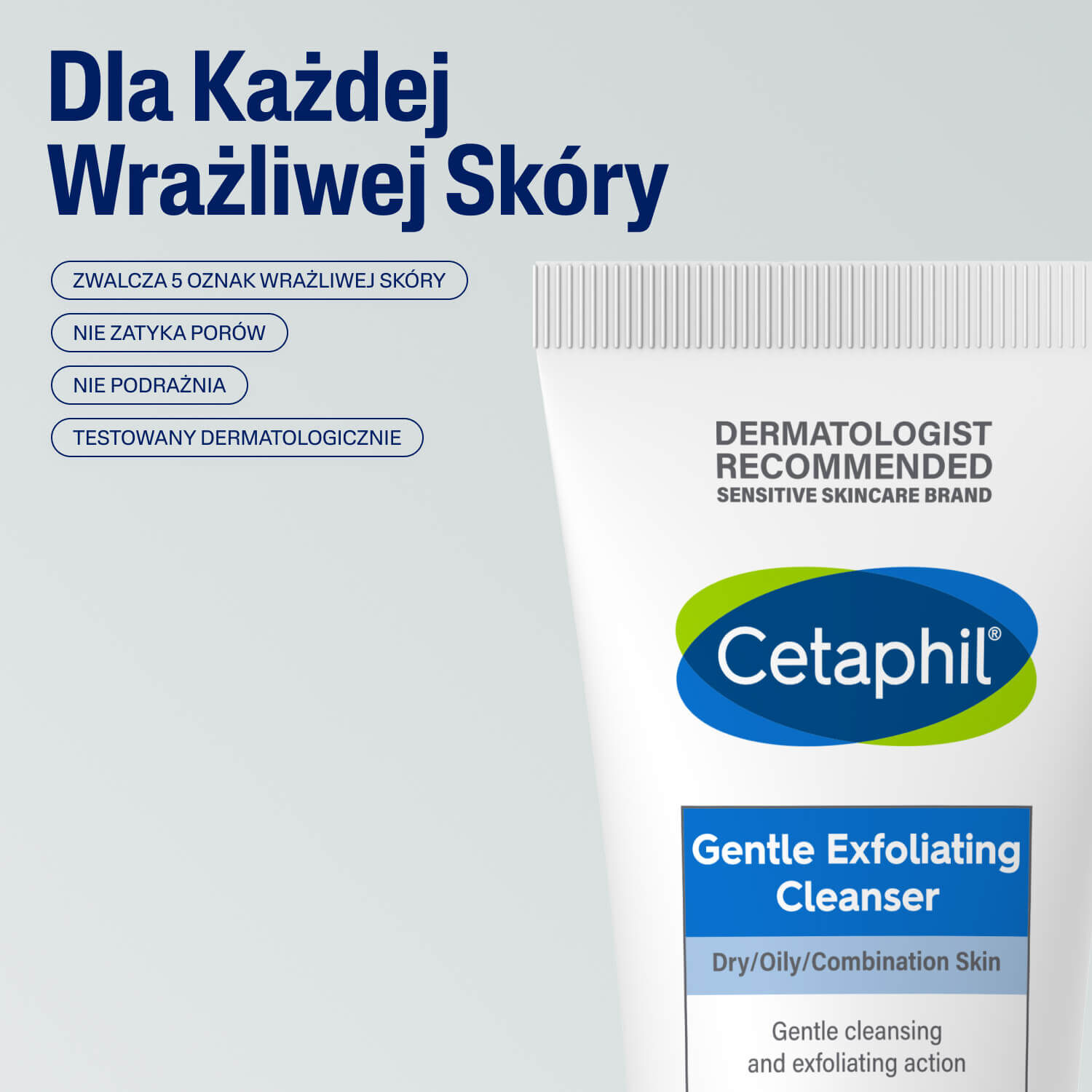 Cetaphil Delikatny żel oczyszczający do twarzy z peelingiem