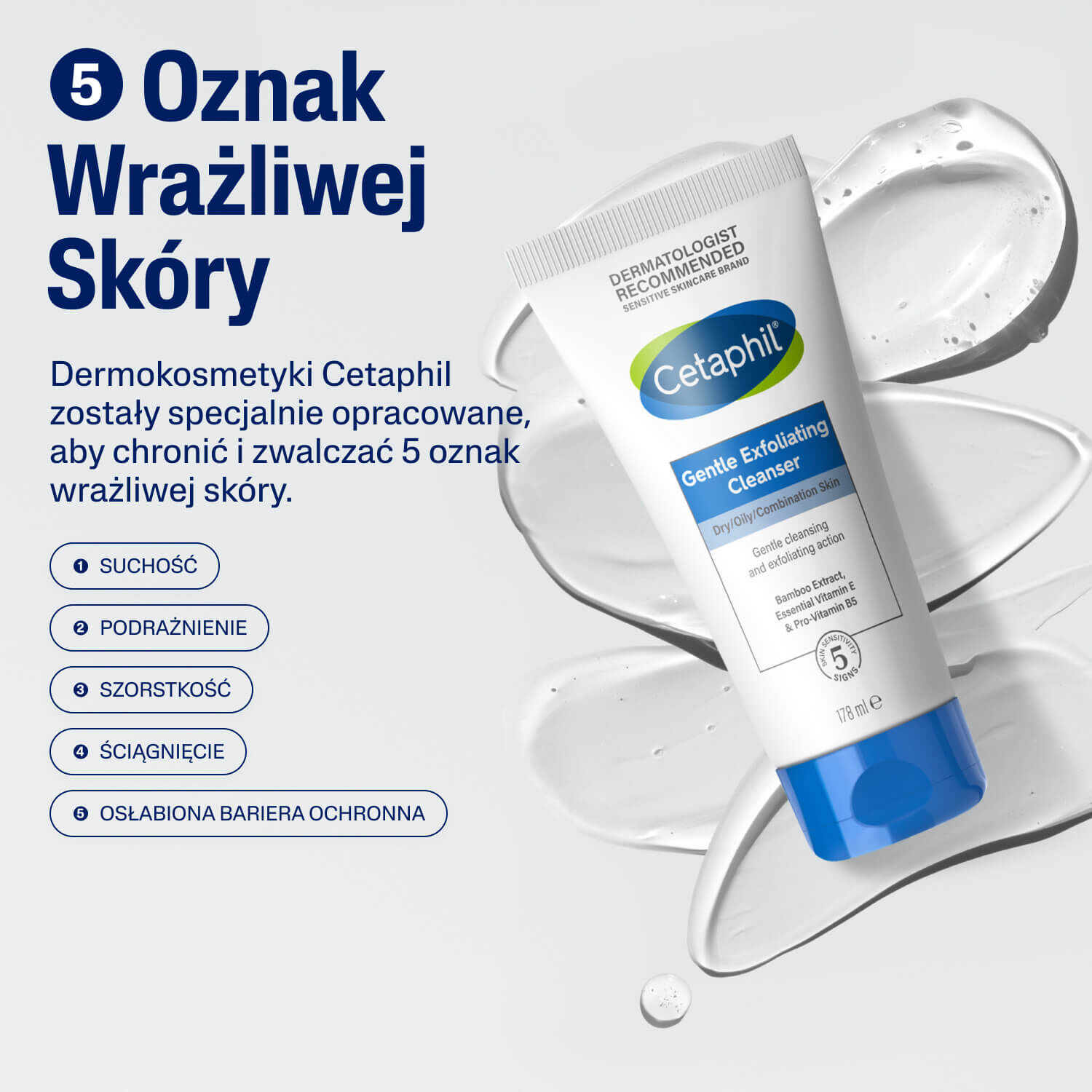 Cetaphil Delikatny żel oczyszczający do twarzy z peelingiem