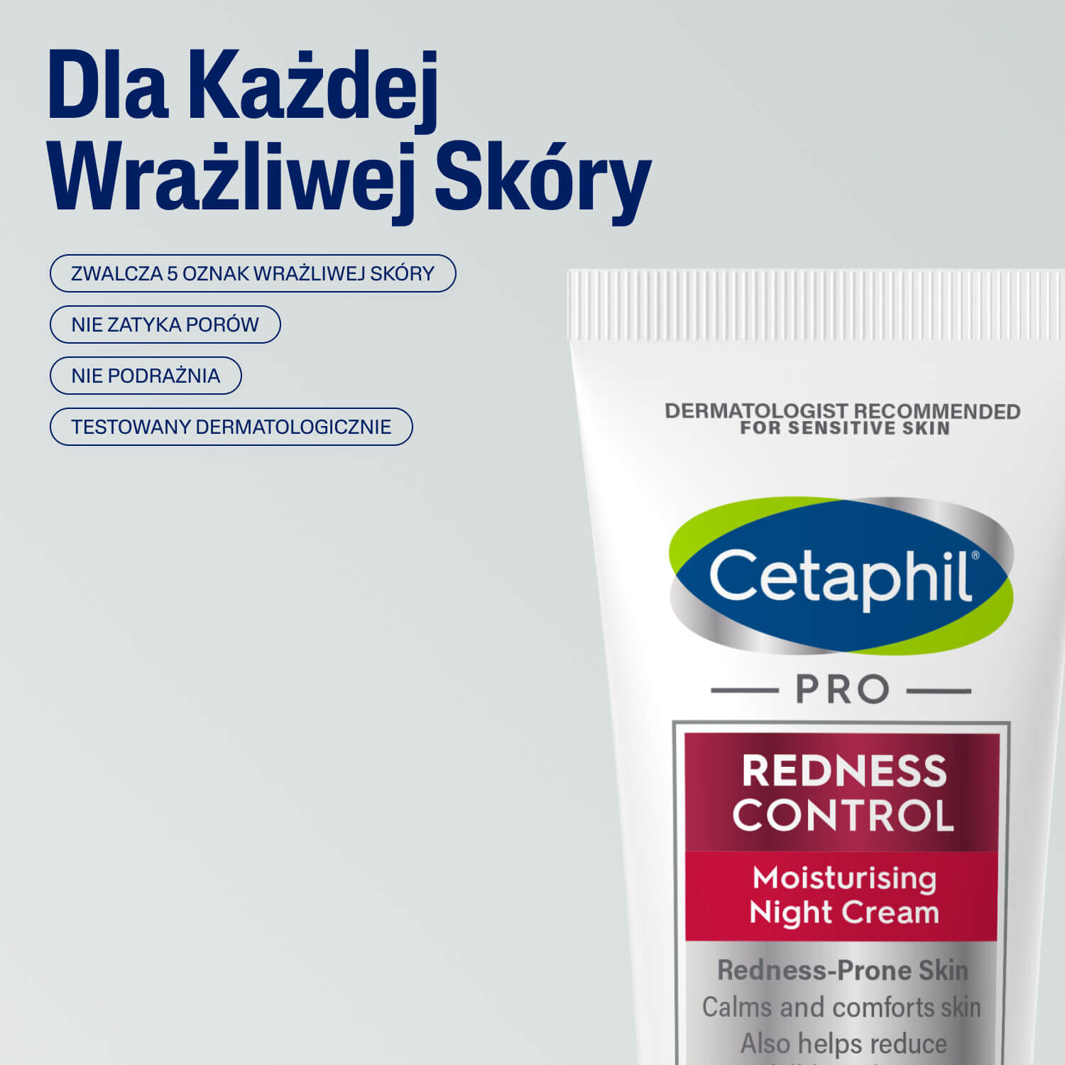Cetaphil PRO Redness Control Krem nawilżający na noc