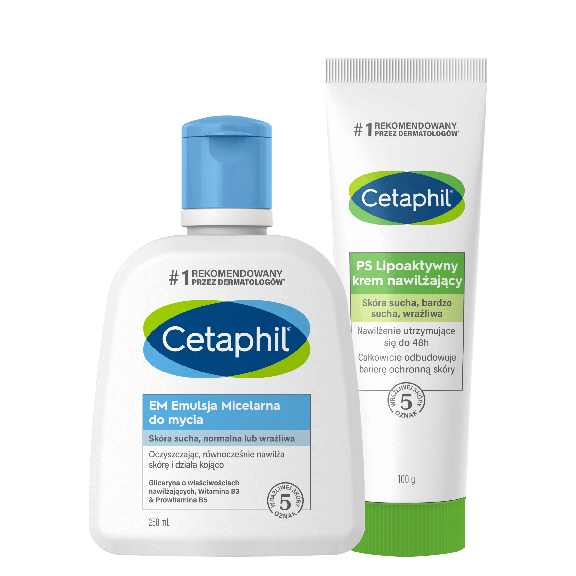 Zestaw EM Emulsja micelarna do mycia 236 ml i PS Lipoaktywny krem nawilżający 100 g