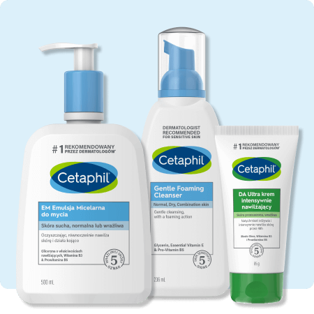 Zestaw EM Emulsja micelarna do mycia 500 ml, Lekka Pianka do mycia 236 ml i DA Ultra krem intensywnie nawilżający