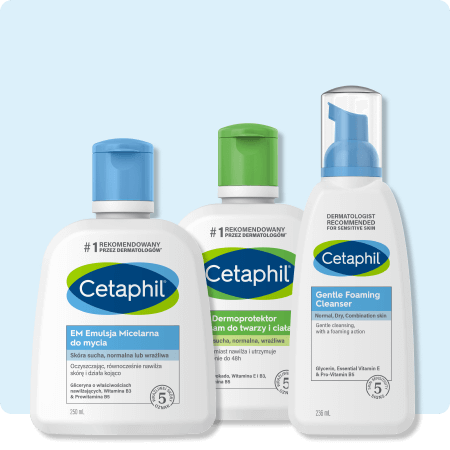 Zestaw EM Emulsja micelarna do mycia 250 ml, Lekka pianka do mycia 236 ml i MD Balsam dermoprotektor do twarzy i ciała 250 ml