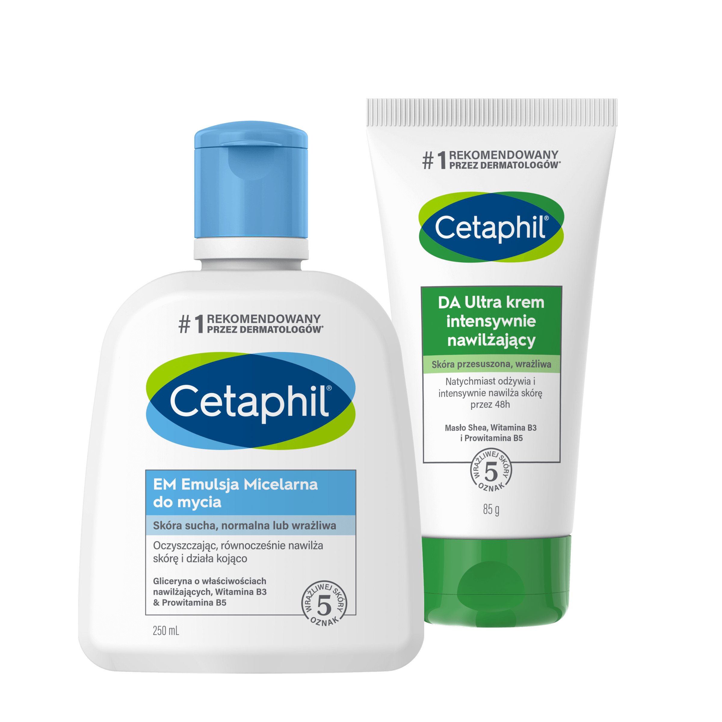 Zestaw EM Emulsja micelarna do mycia 250 ml i DA Ultra krem intensywnie nawilżający 85 g