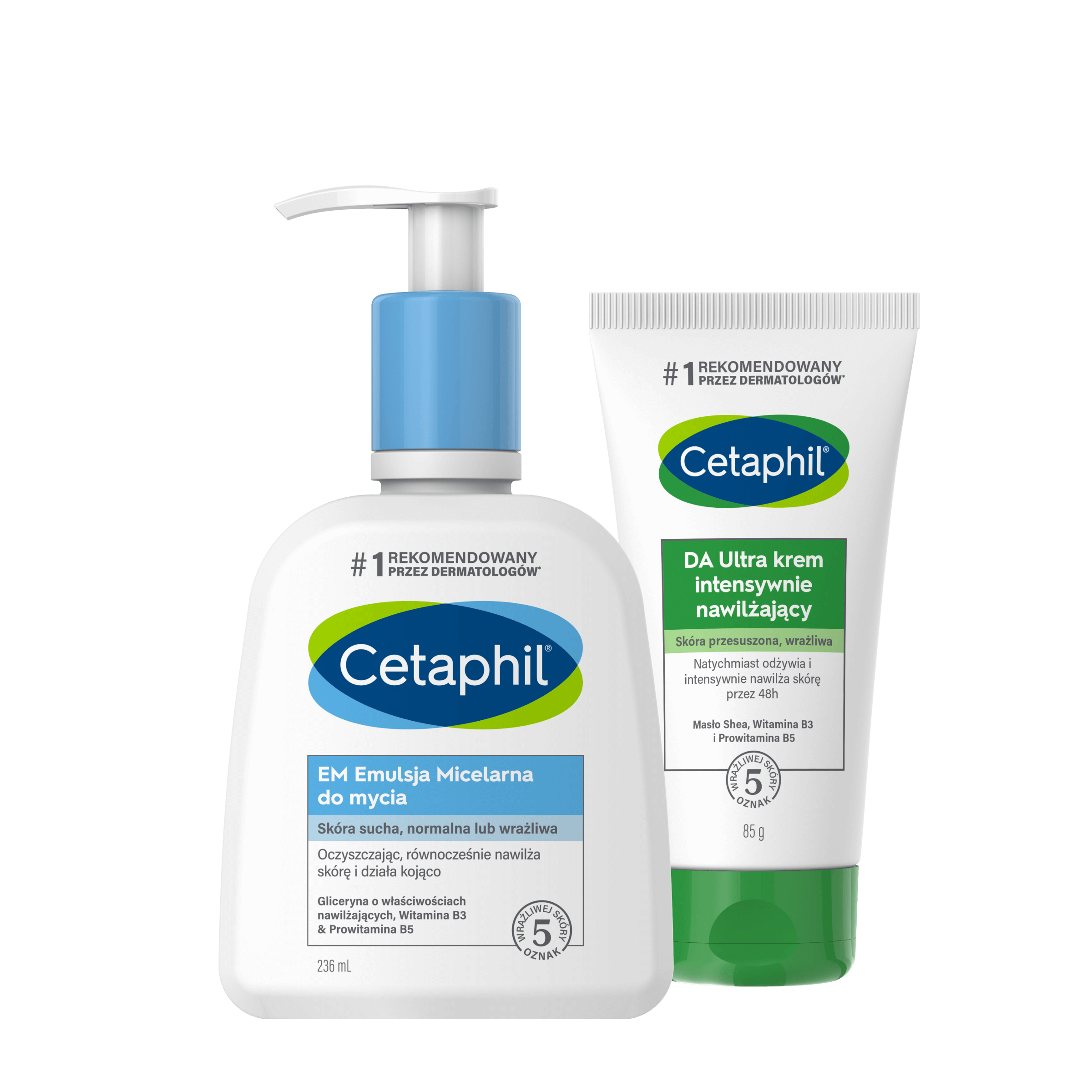 Zestaw EM Emulsja micelarna do mycia 236 ml i DA Ultra krem intensywnie nawilżający 85 g