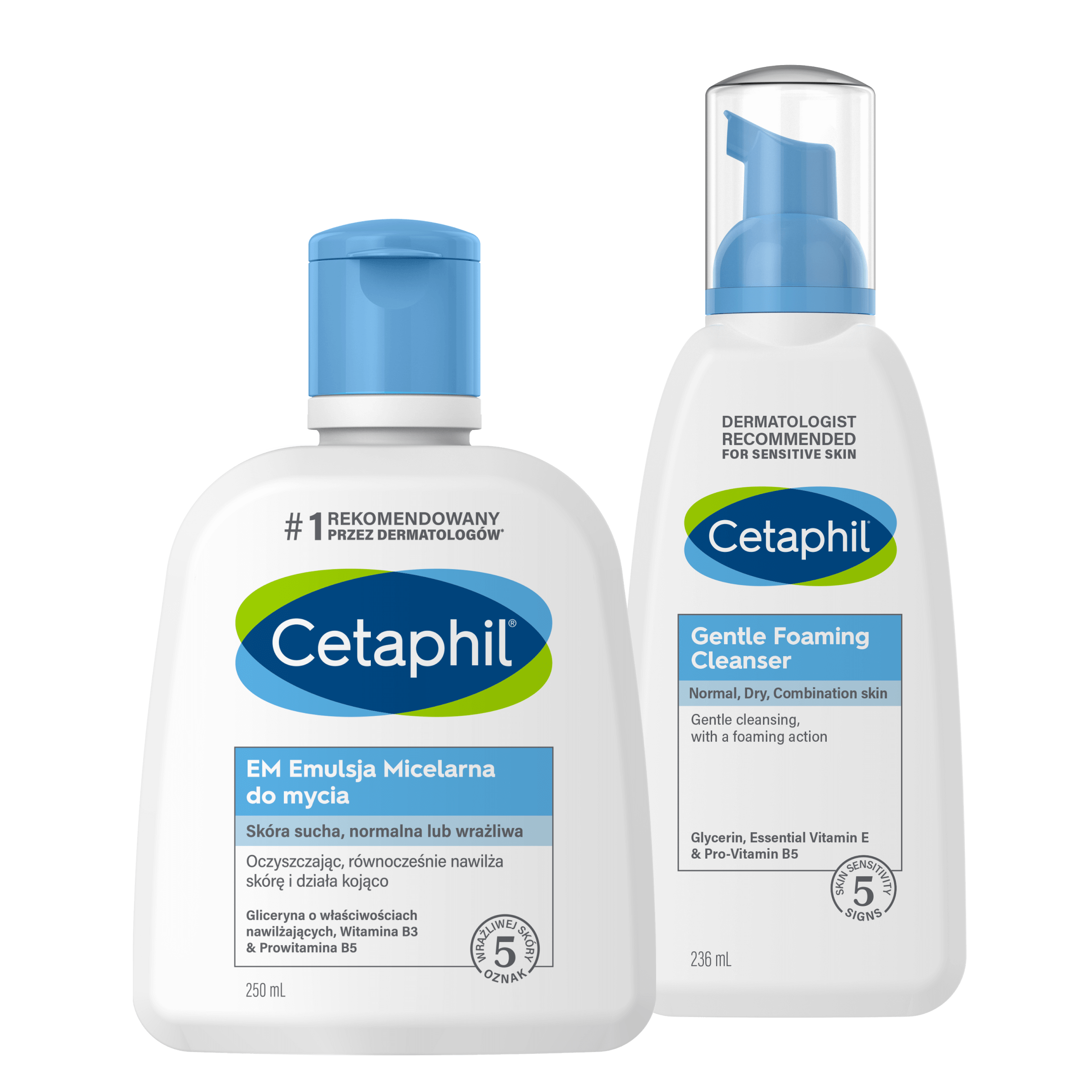 Zestaw EM Emulsja micelarna do mycia 250 ml ml i Lekka Pianka do mycia 236 ml