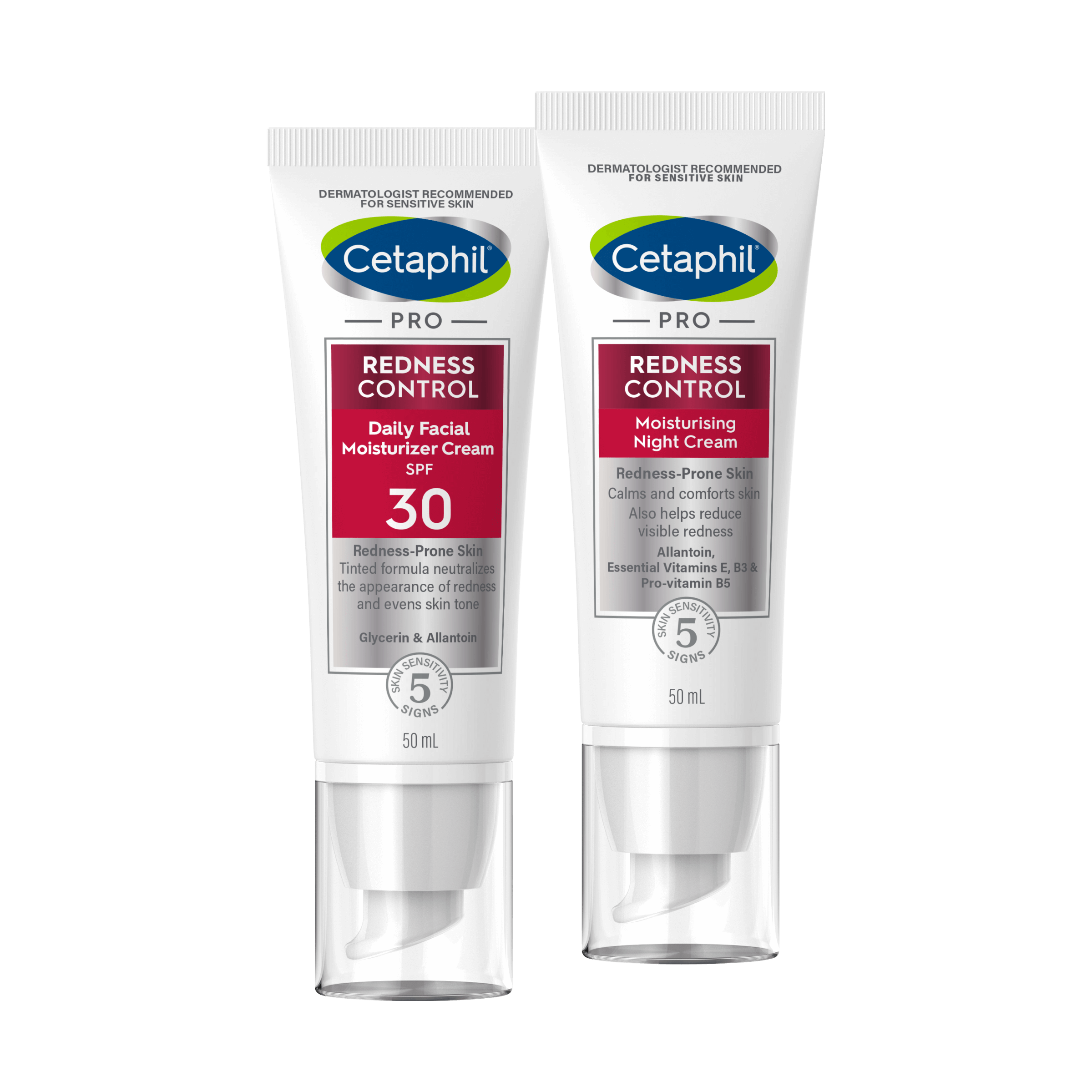 Zestaw PRO Redness control krem nawilżający na dzień SPF30, PRO Redness control krem nawilżający na noc