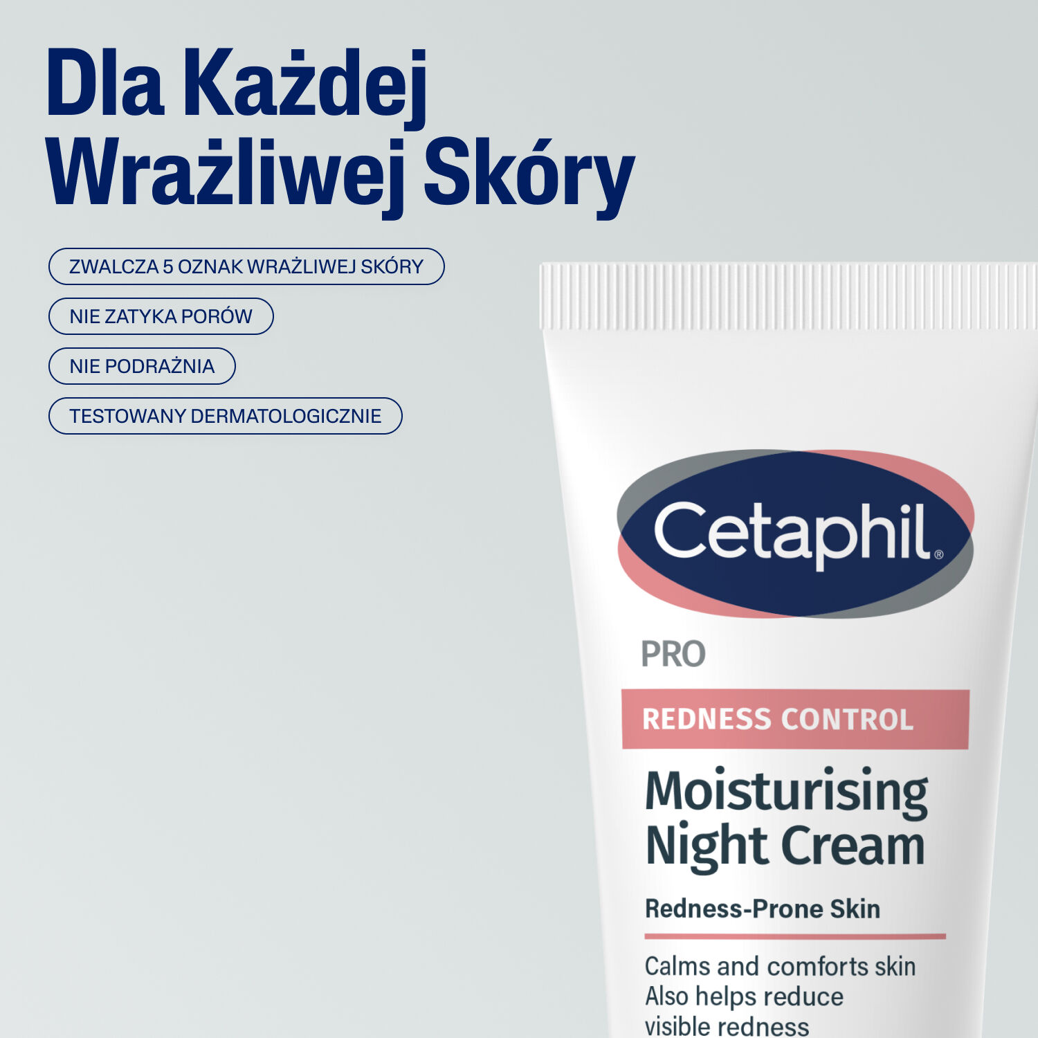 Cetaphil PRO Redness Control Night Cream - PRO Redness Control Krem Nawilżający Na Noc